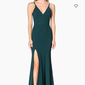 Dress The Population Iris Sleeveless Mermaid Gown New Pine Size Large